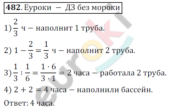 Математика 6 класс. ФГОС Мерзляк, Полонский, Якир Задание 482
