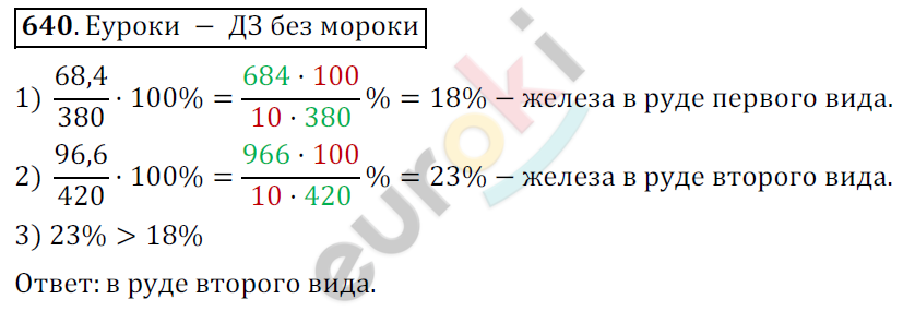 Математика 6 класс. ФГОС Мерзляк, Полонский, Якир Задание 640