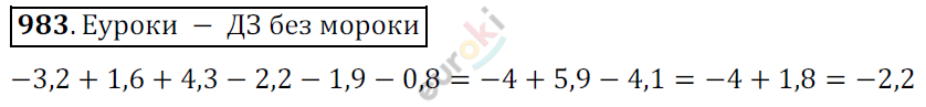 Математика 6 класс. ФГОС Мерзляк, Полонский, Якир Задание 983