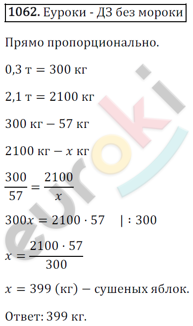 Математика 6 класс. ФГОС Зубарева, Мордкович Задание 1062