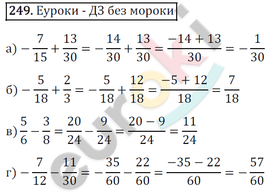 Математика 6 класс. ФГОС Зубарева, Мордкович Задание 249