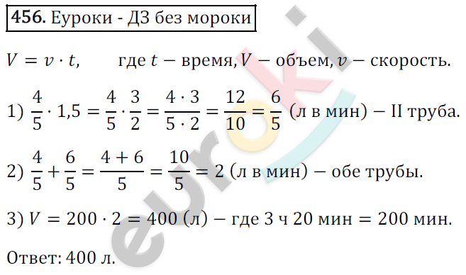Математика 6 класс. ФГОС Зубарева, Мордкович Задание 456