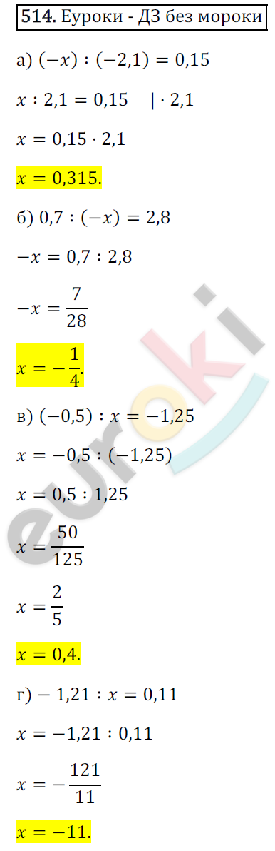 Математика 6 класс. ФГОС Зубарева, Мордкович Задание 514