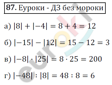 Математика 6 класс. ФГОС Зубарева, Мордкович Задание 87