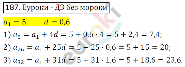 Дидактические материалы по алгебре 9 класс Мерзляк, Полонский, Рабинович Вариант 187