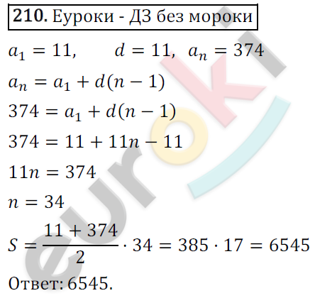 Дидактические материалы по алгебре 9 класс Мерзляк, Полонский, Рабинович Вариант 210