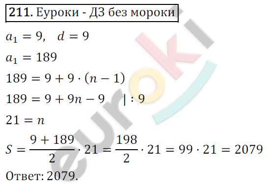 Дидактические материалы по алгебре 9 класс Мерзляк, Полонский, Рабинович Вариант 211