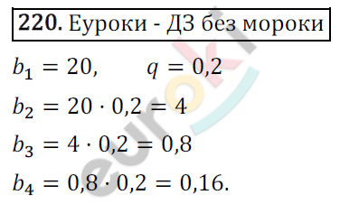 Дидактические материалы по алгебре 9 класс Мерзляк, Полонский, Рабинович Вариант 220
