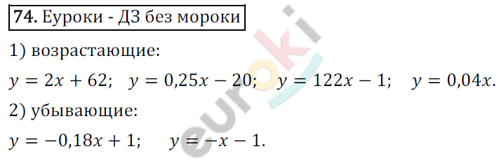 Дидактические материалы по алгебре 9 класс Мерзляк, Полонский, Рабинович Вариант 74