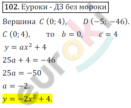 Дидактические материалы по алгебре 9 класс Мерзляк, Полонский, Рабинович Вариант 102