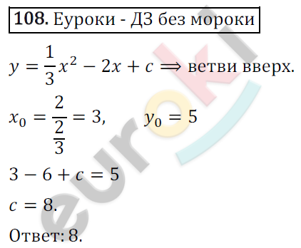 Дидактические материалы по алгебре 9 класс Мерзляк, Полонский, Рабинович Вариант 108