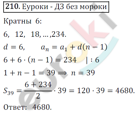 Дидактические материалы по алгебре 9 класс Мерзляк, Полонский, Рабинович Вариант 210