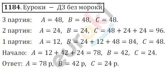 Математика 6 класс. ФГОС Никольский Задание 1184