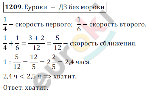 Математика 6 класс. ФГОС Никольский Задание 1209
