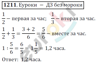 Математика 6 класс. ФГОС Никольский Задание 1211
