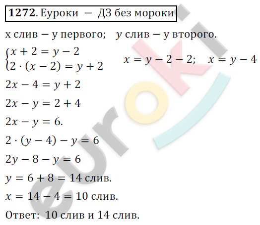 Математика 6 класс. ФГОС Никольский Задание 1272