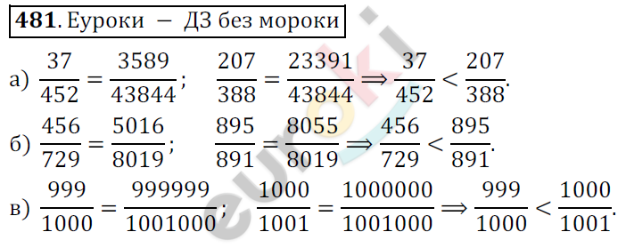 Математика 6 класс. ФГОС Никольский Задание 481