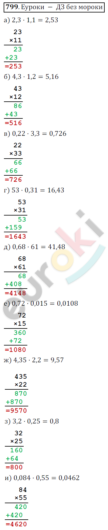 Математика 6 класс. ФГОС Никольский Задание 799