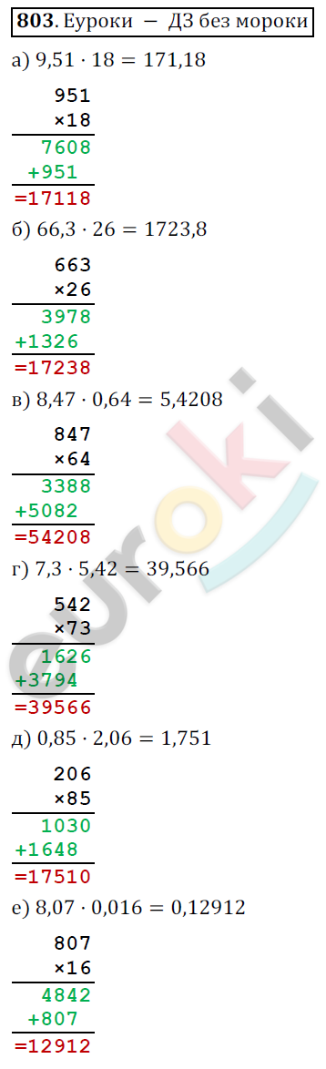 Математика 6 класс. ФГОС Никольский Задание 803