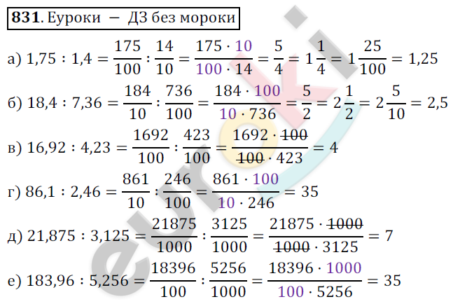 Математика 6 класс. ФГОС Никольский Задание 831