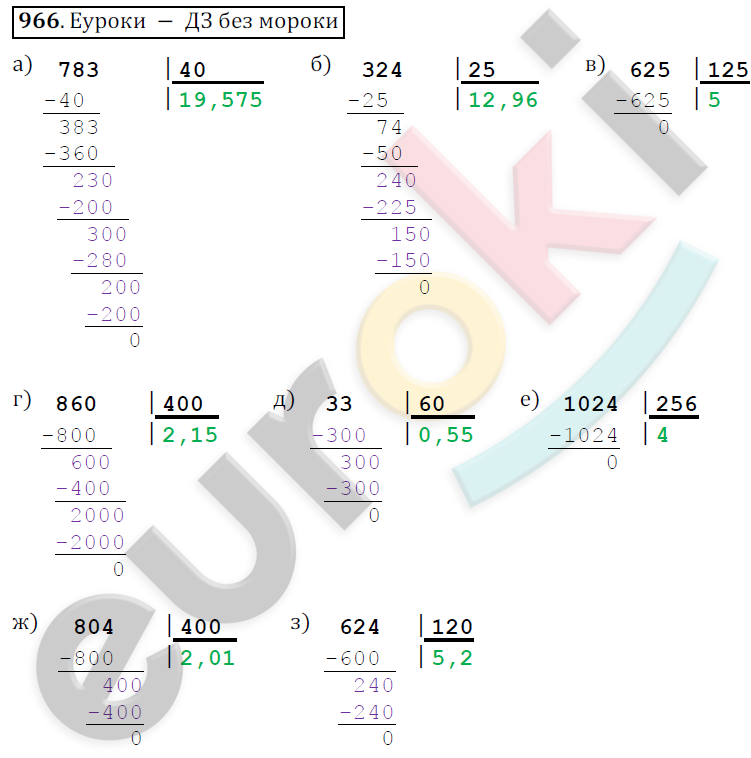 Математика 6 класс. ФГОС Никольский Задание 966