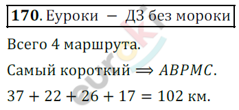Математика 5 класс. ФГОС Дорофеев, Шарыгин Задание 170