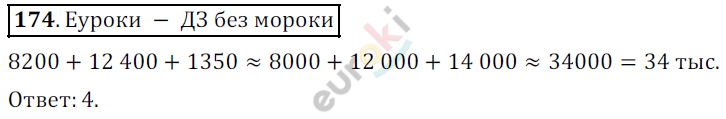 Математика 5 класс. ФГОС Дорофеев, Шарыгин Задание 174