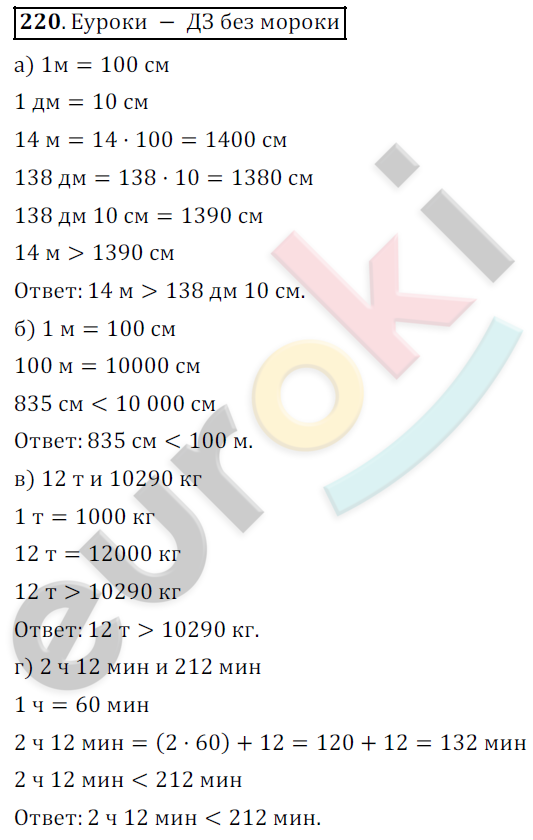 Математика 5 класс. ФГОС Дорофеев, Шарыгин Задание 220