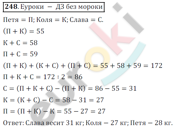 Математика 5 класс. ФГОС Дорофеев, Шарыгин Задание 248