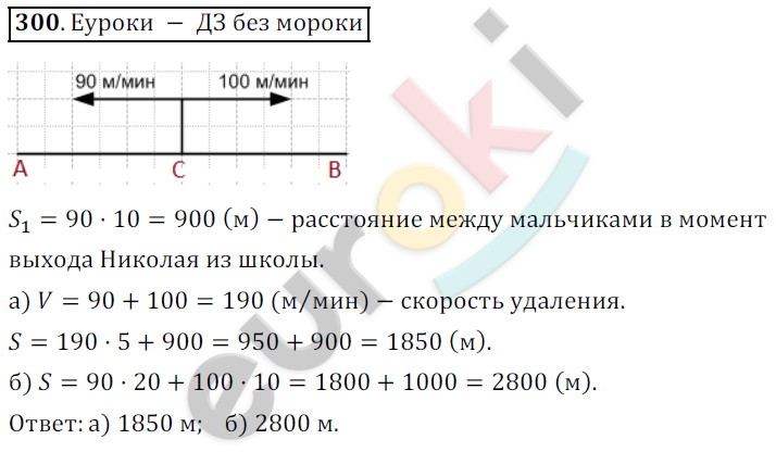 Математика 5 класс. ФГОС Дорофеев, Шарыгин Задание 300