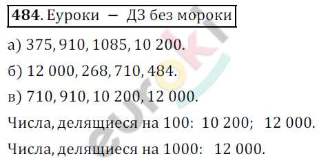 Математика 5 класс. ФГОС Дорофеев, Шарыгин Задание 484