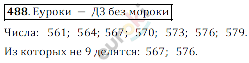 Математика 5 класс. ФГОС Дорофеев, Шарыгин Задание 488