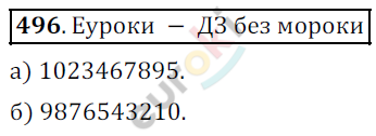 Математика 5 класс. ФГОС Дорофеев, Шарыгин Задание 496