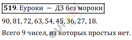 Математика 5 класс. ФГОС Дорофеев, Шарыгин Задание 519